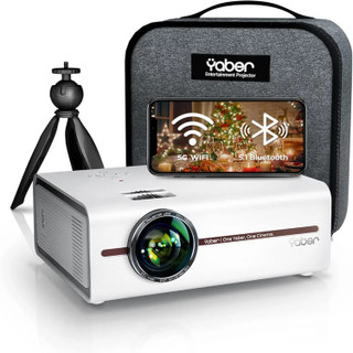 ویدئو پروژکتور Yaber V5 Mini | تصویر HD با روشنایی ۸۰۰۰ لومن | بههمراه سهپایه نصب، مناسب سینمای خانگی
